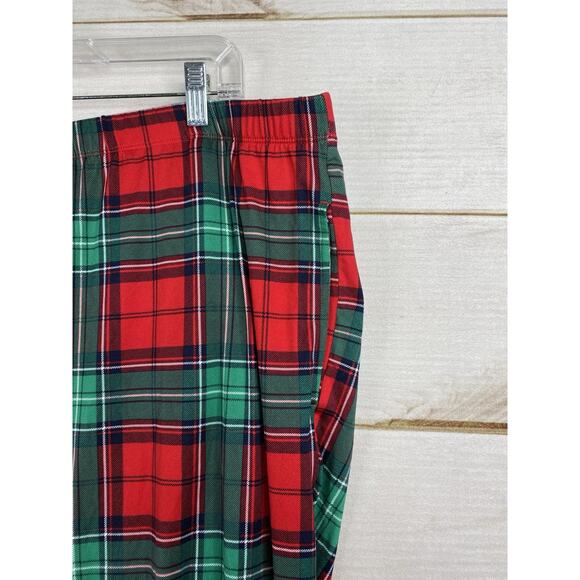 Joyspun Two Piece Pajama Set Womens 3X 22W 24W Red Green Plaid Holiday Cheers - Picture 4 of 14